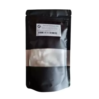 Himalayan Pink Salt  in black window sachet.